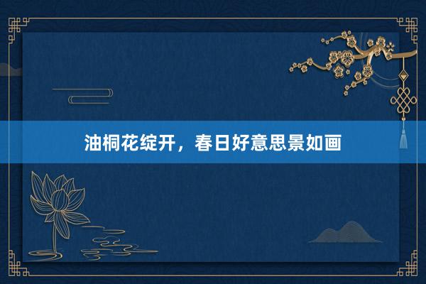 油桐花绽开，春日好意思景如画